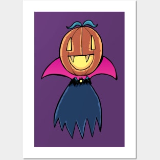 pumpkin vampire Posters and Art